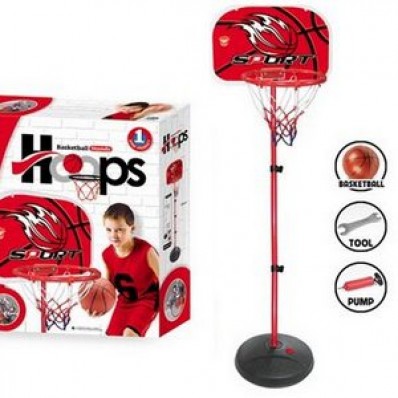 Adjustable 140cm Kids Basketball Back Board Stand & Hoop Set With Ball 