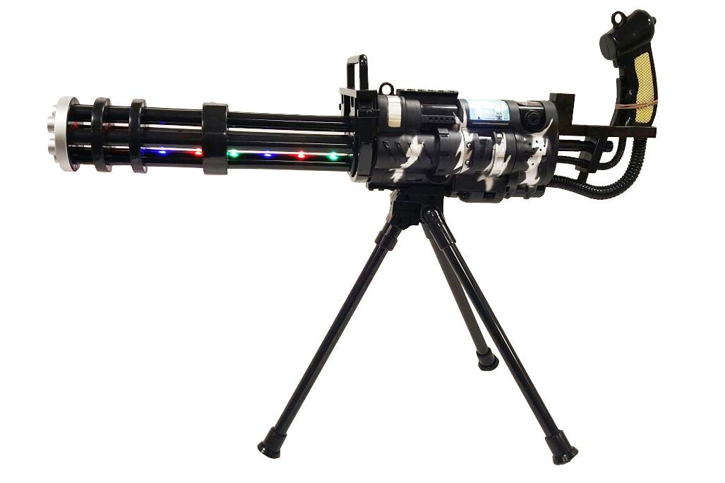 Kids Light Gatling Toy Gun With Reversal & Support Structure Vanguard M...