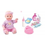 Baellar Baby Doll, Nursery Play Set Toy With Nappy, Bottle & Bowl